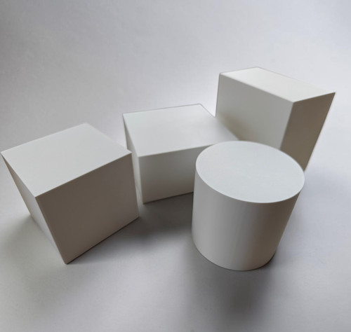 Matte plastic cube display - plastic,