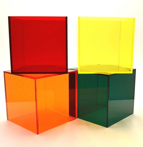 Plastic display cube stand - display,