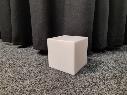 Acrylic white display cubes - display,