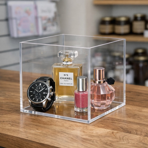 Clear acrylic display cube box - acrylic,