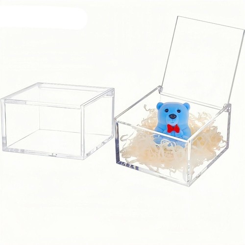 Square cube acrylic box - acrylic, with