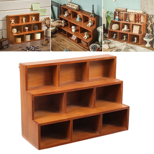Wooden cube display shelf - wooden, 9