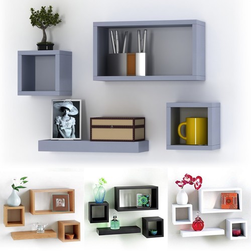 Set wooden floating cube - set,
