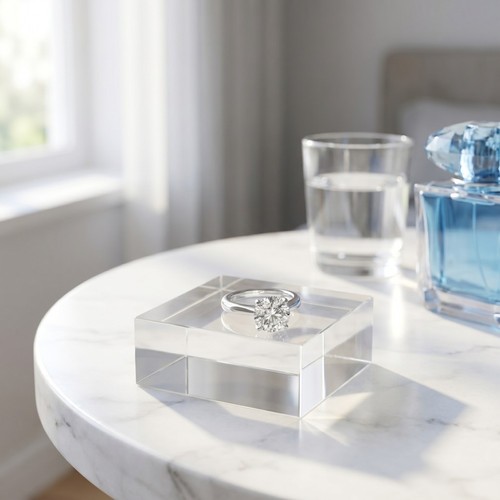 Transparent acrylic jewelry - transparent,